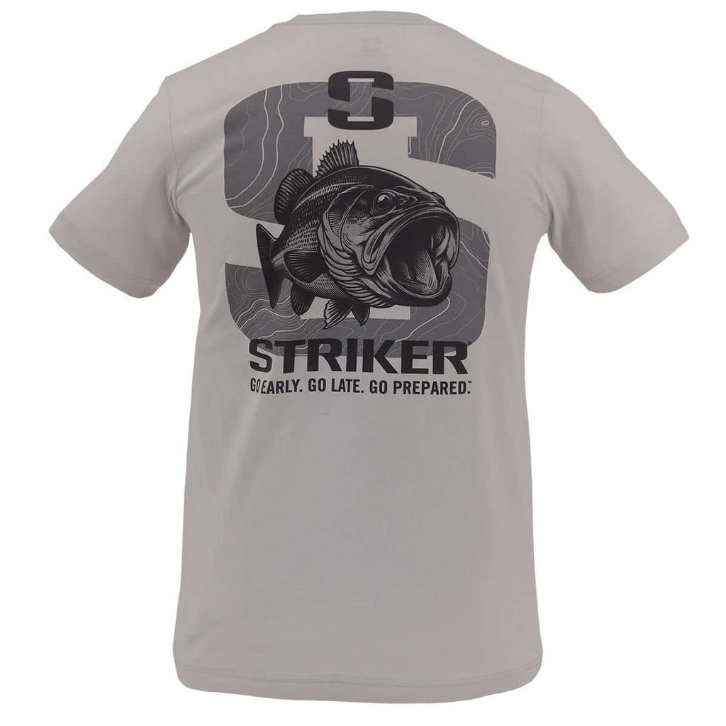 Striker | Bass Tee - Silver | Fishing Tee Shirt