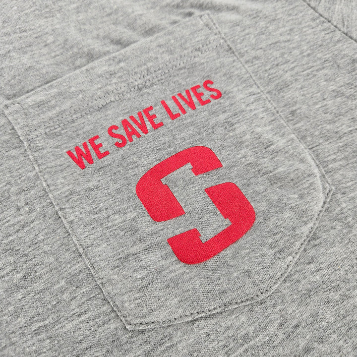 Lifeline Short-Sleeve Pocket Tee - Light Heather Grey