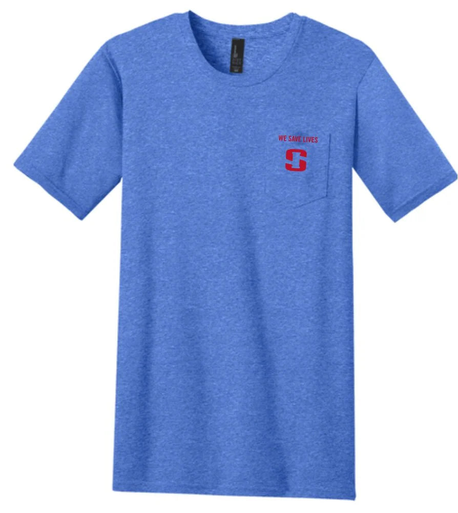 Lifeline Short-Sleeve Pocket Tee - Heathered Royal