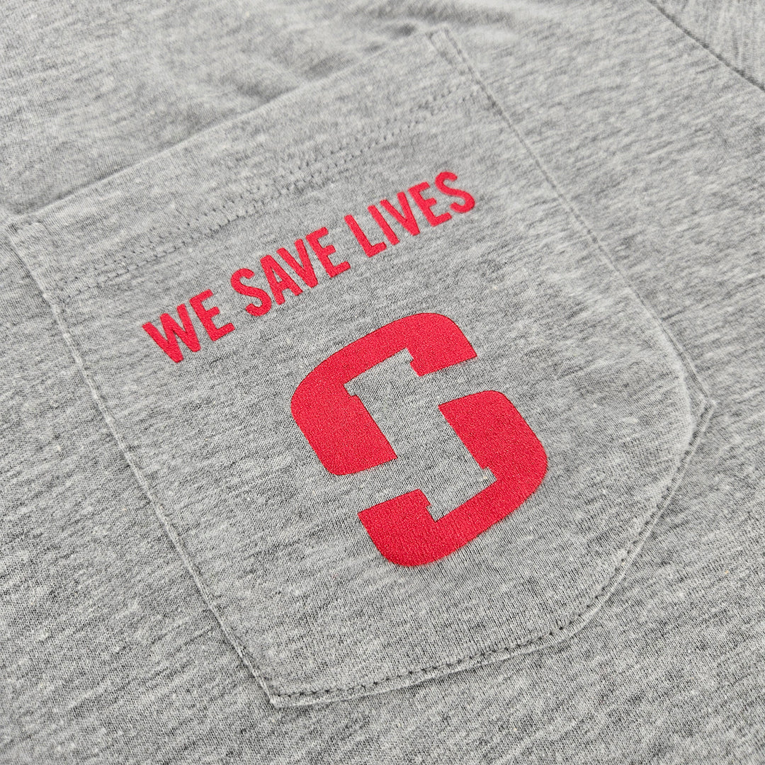 Lifeline Short-Sleeve Pocket Tee - Light Heather Grey
