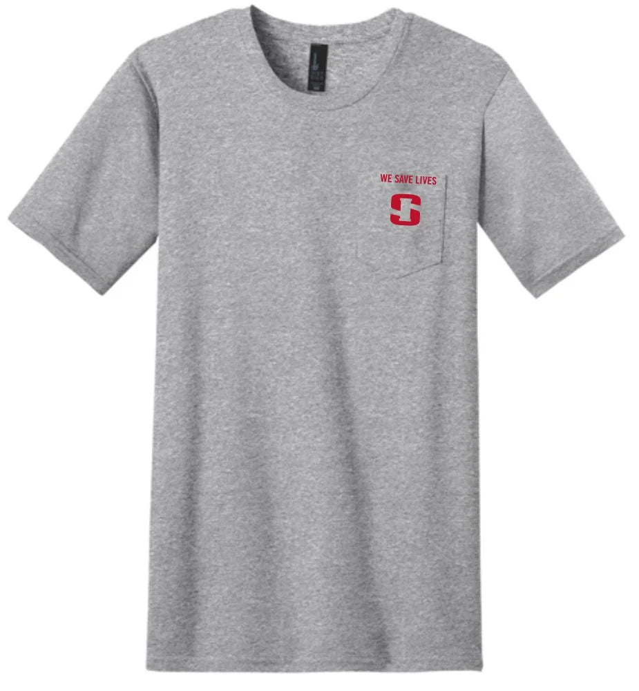 Lifeline Short-Sleeve Pocket Tee - Light Heather Grey