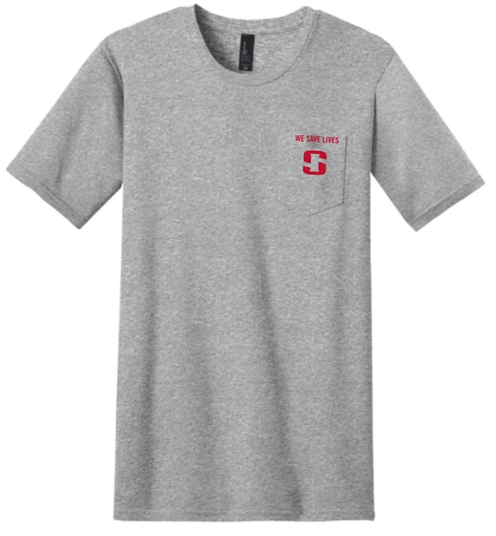Lifeline Short-Sleeve Pocket Tee - Light Heather Grey