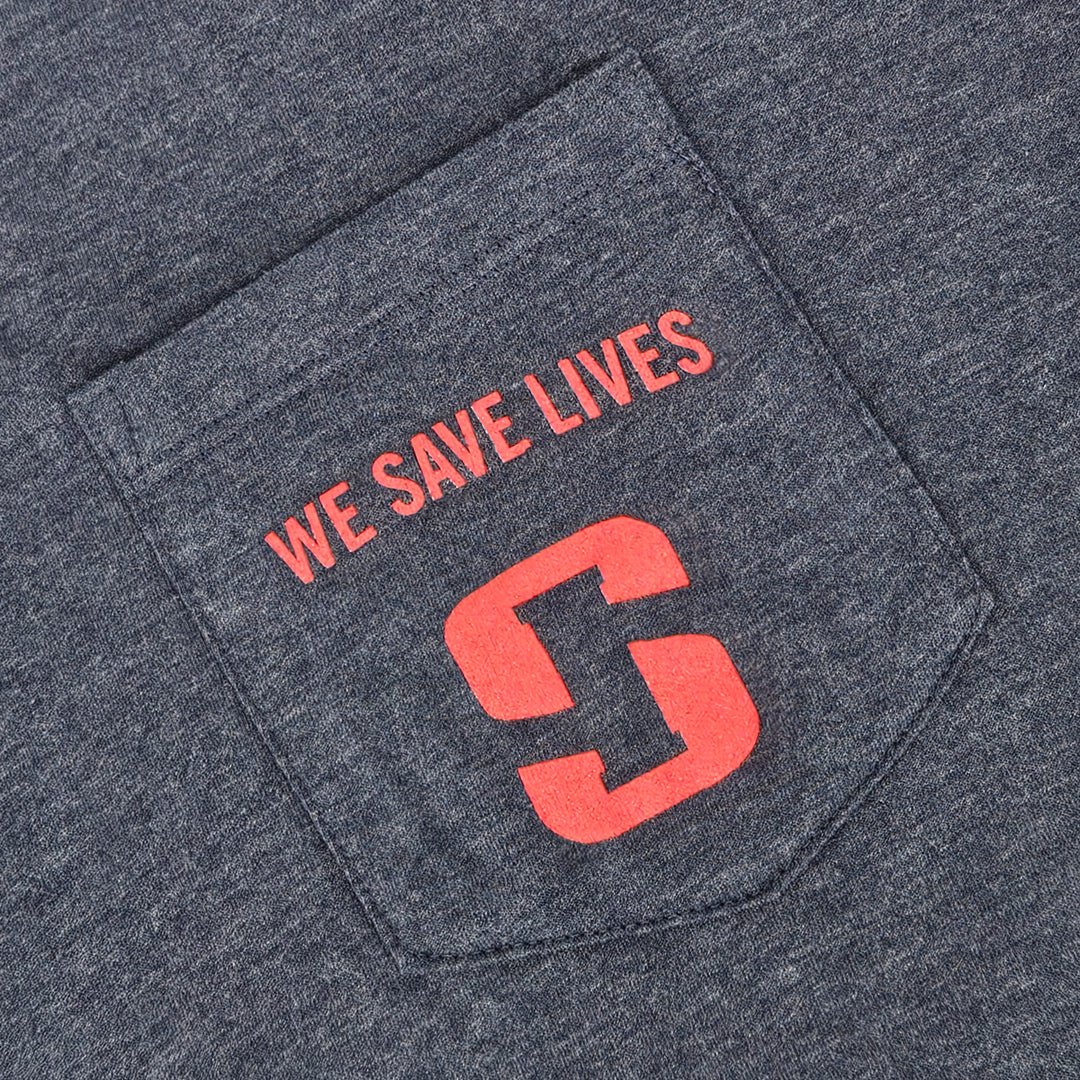Lifeline Short-Sleeve Pocket Tee - Heathered Navy