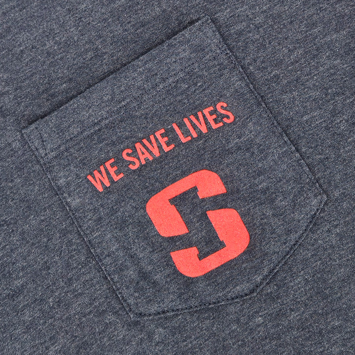 Lifeline Short-Sleeve Pocket Tee - Heathered Navy
