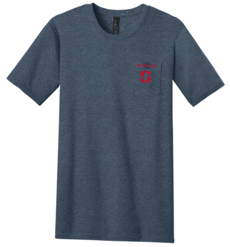 Lifeline Short-Sleeve Pocket Tee - Heathered Navy