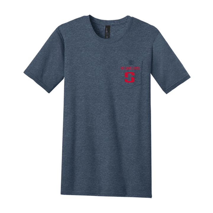 Lifeline Short-Sleeve Pocket Tee - Heathered Navy