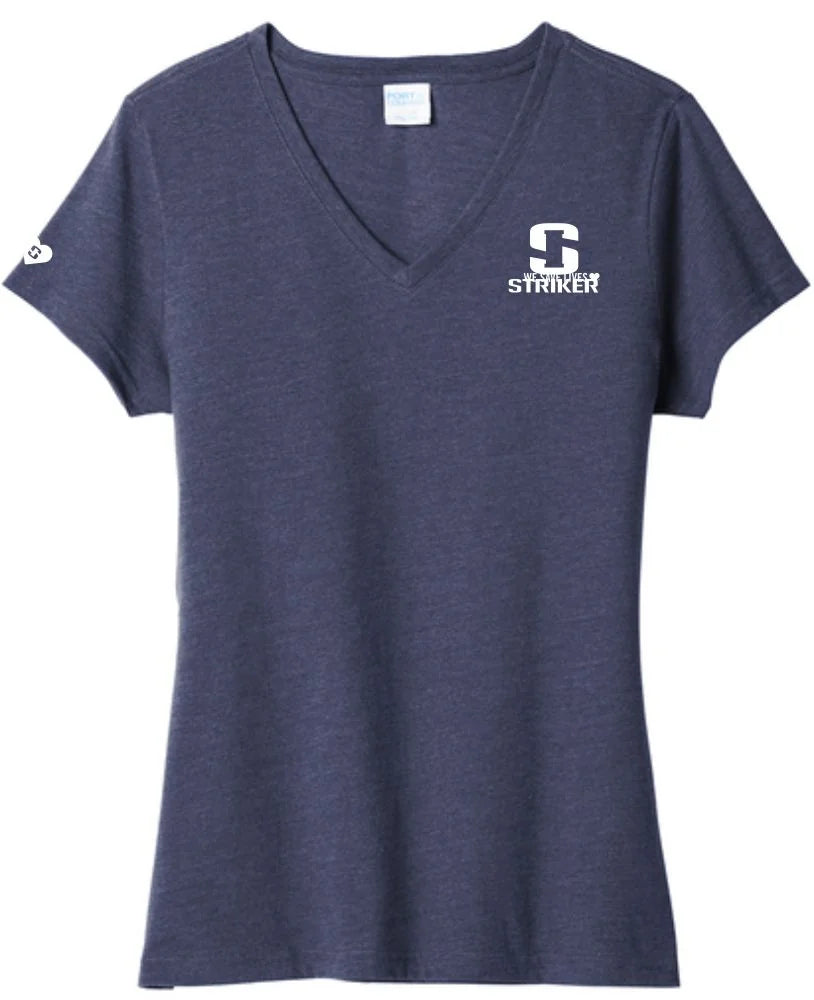 Women's Lifeline Short-Sleeve V-Neck Tee - Team Navy Heather