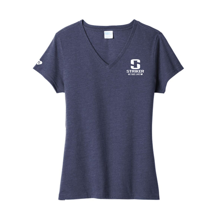 Women's Lifeline Short-Sleeve V-Neck Tee - Team Navy Heather