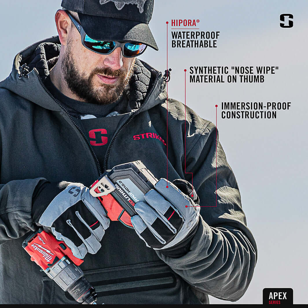 s cool handschuhe Striker Apex Gloves Black/Gray / Small