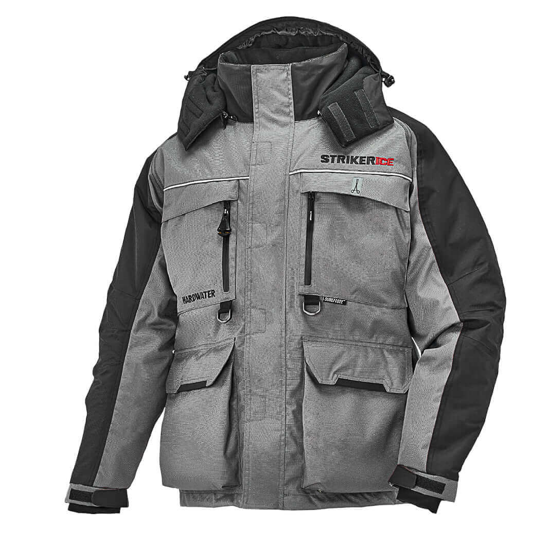 Striker Hardwater Ice Fishing Jacket Gray/Black Ice Fishing Suit - Main Image