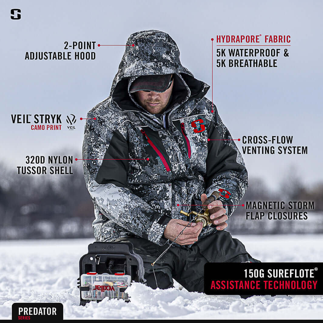 Striker Predator Ice Fishing Jacket Veil Stryk Ice Fishing Suits