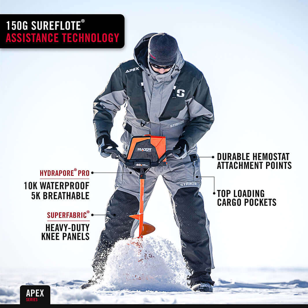 Apex Striker Ice Bibs Clearance Striker Apex Ice Fishing Flotation