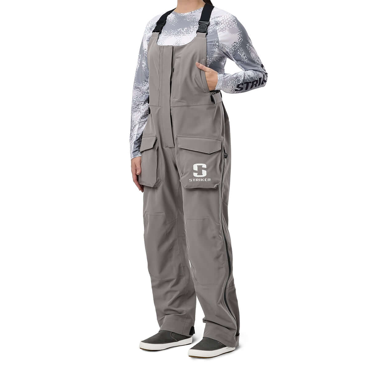 Striker | Women's Adrenaline Rain Bib - Gray | Fishing Rainwear