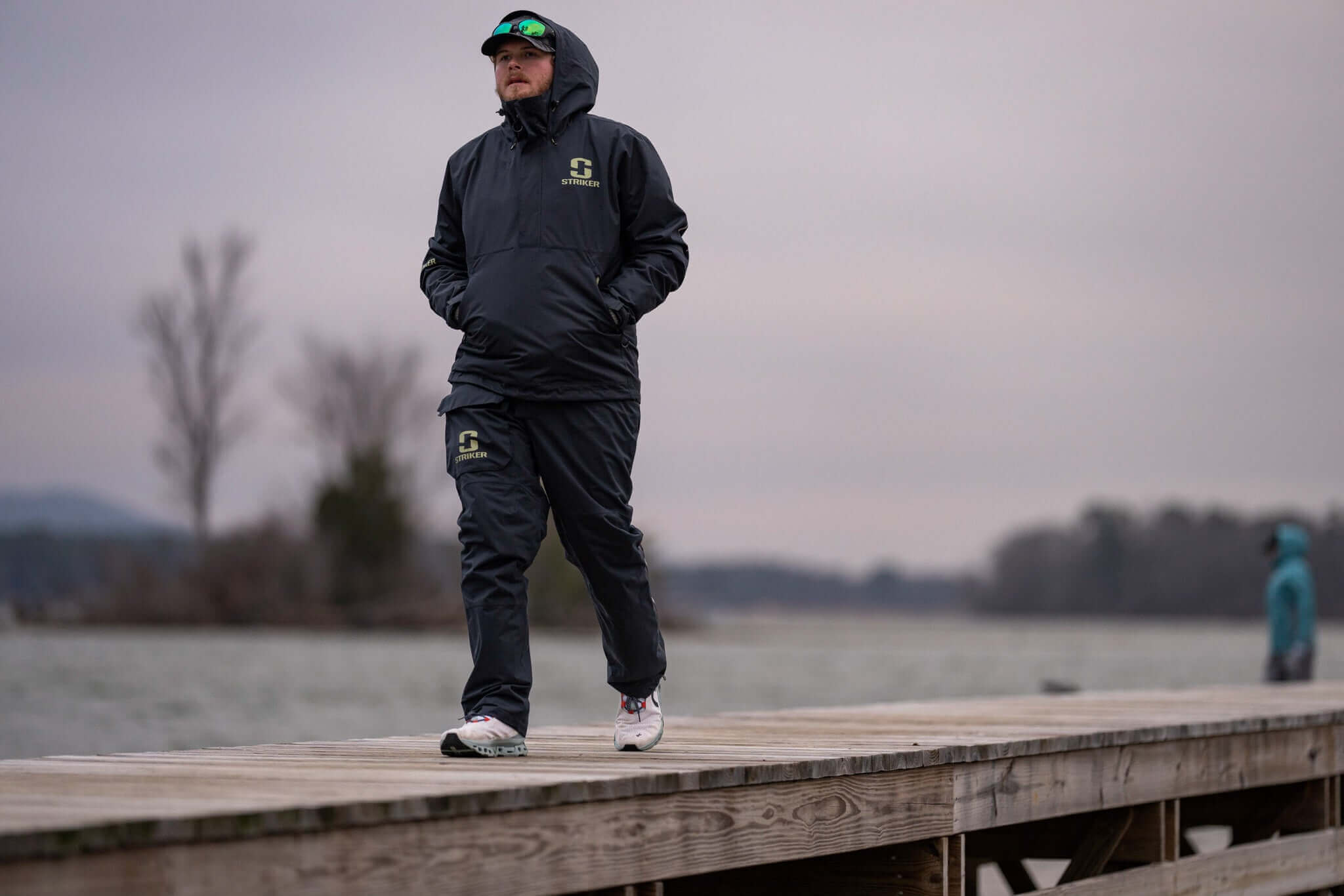 Striker | Vortex Rain Pullover - Black | Fishing Rainwear